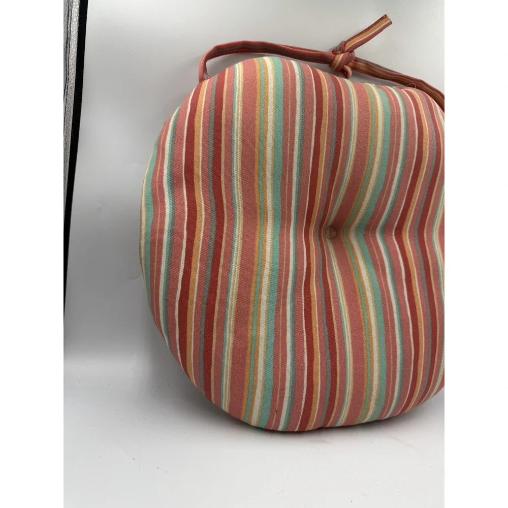 Bistro Chair Cushions Set of 4 Round Outdoor Cushions Water Resistant W/ Ties